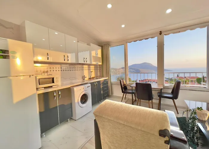 Apartment Rooftop With Sea View In Kalkan Center